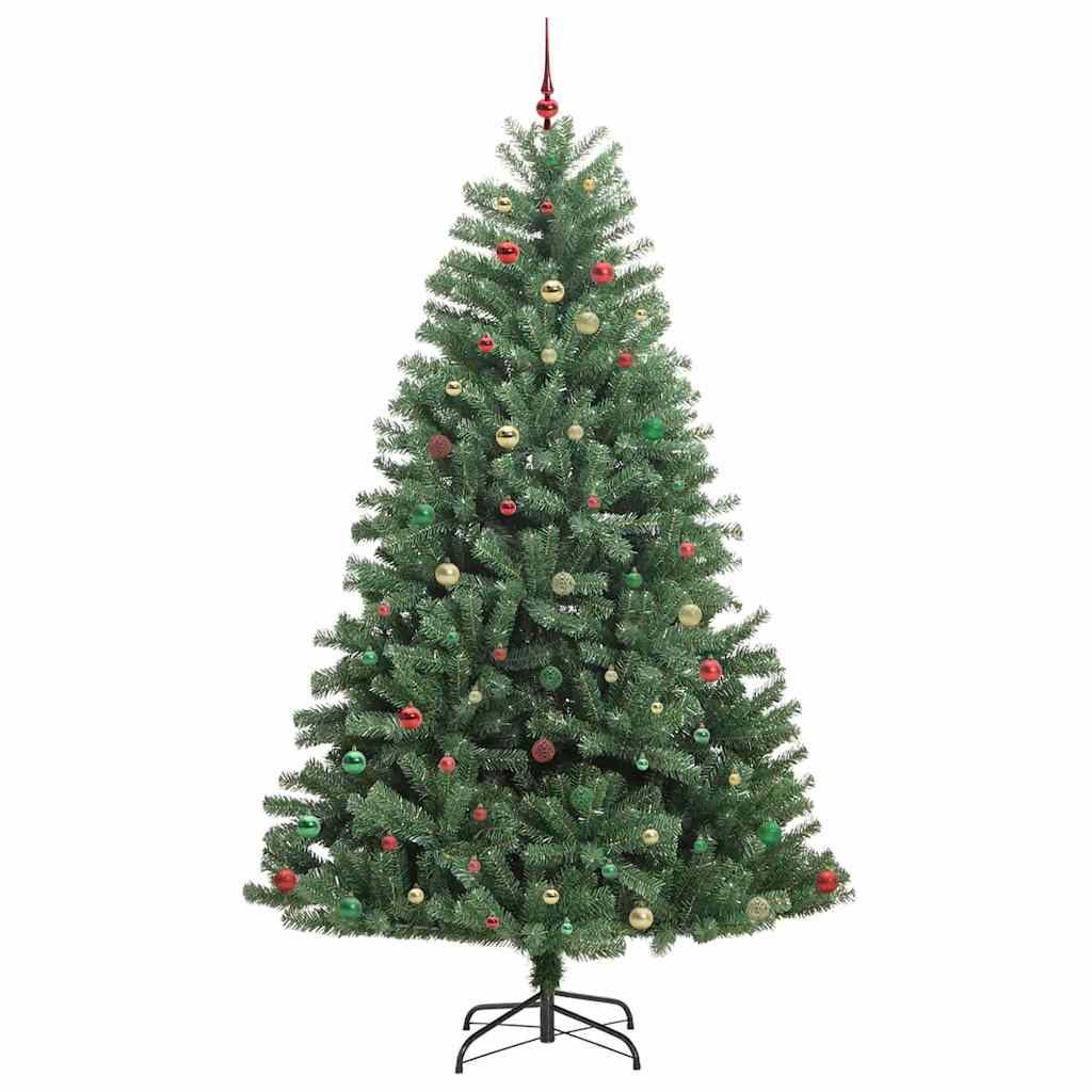 Artificial Hinged Christmas Tree Green 270 cm PVC and Metal